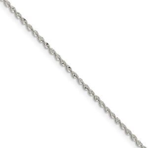 1.65mm Sterling Silver Twisted Herringbone Chain Necklace, 18 Inch
